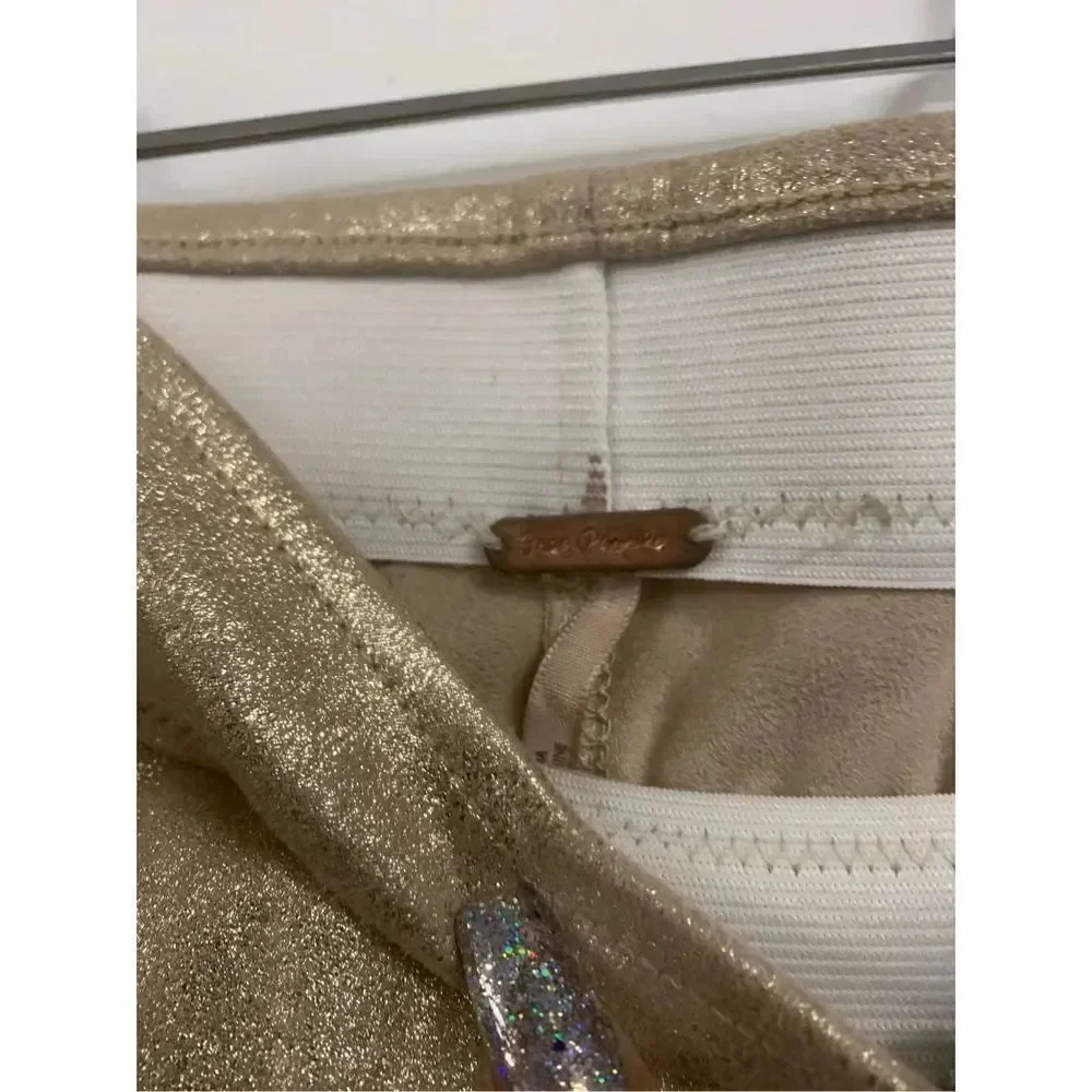 Free People Metallic Leggings